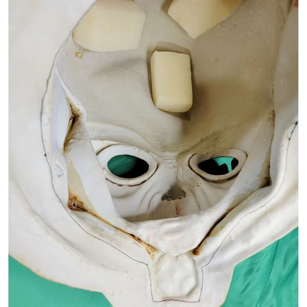 Space Alien Martian Adult Full Head Latex Halloween Mask by Easter Unlimited EUC